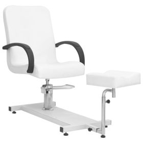 Salon Beauty Chair White and black Faux leather, iron Medium