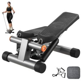 VEVOR Stair Stepper, Mini Stepper for Exercise at Home, Hydraulic Fitness Stepper with Resistance Bands, Full Body Workout Cardio Equipment
