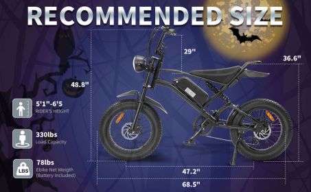Electric Bike For Adults With 1500W Peak Motor,Max 33MPH & 70Miles,Moped Ebikes With 15AH Battery,20in Fat Tire Commuting Off Road Mountain Ebike (Option: V2)