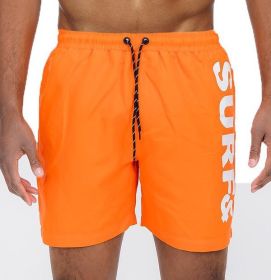 Surf&Beach Swim Shorts (Color: Orange, size: 2XL)