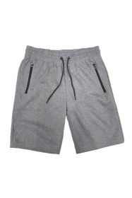 COTTON BLEND LOUNGE SWEAT SHORTS (Color: CHARCOAL, size: M)